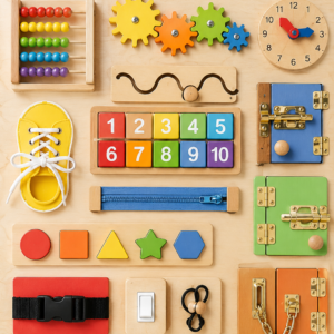 Montessori Wooden Busy Board