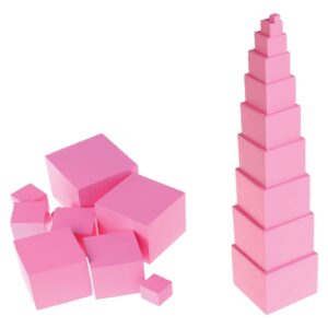 Montessori Pink Tower with stand