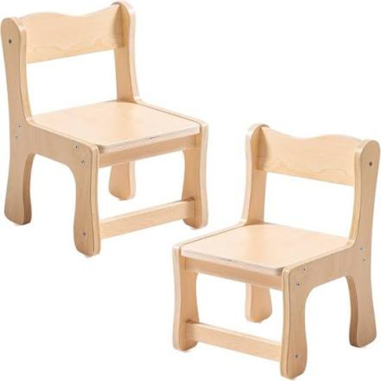 Ergonomic Preschool Classroom Chair | Natural Finish