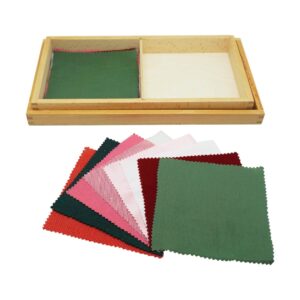 Montessori Fabric Box – Dressing & Fabric Matching Sensory Set