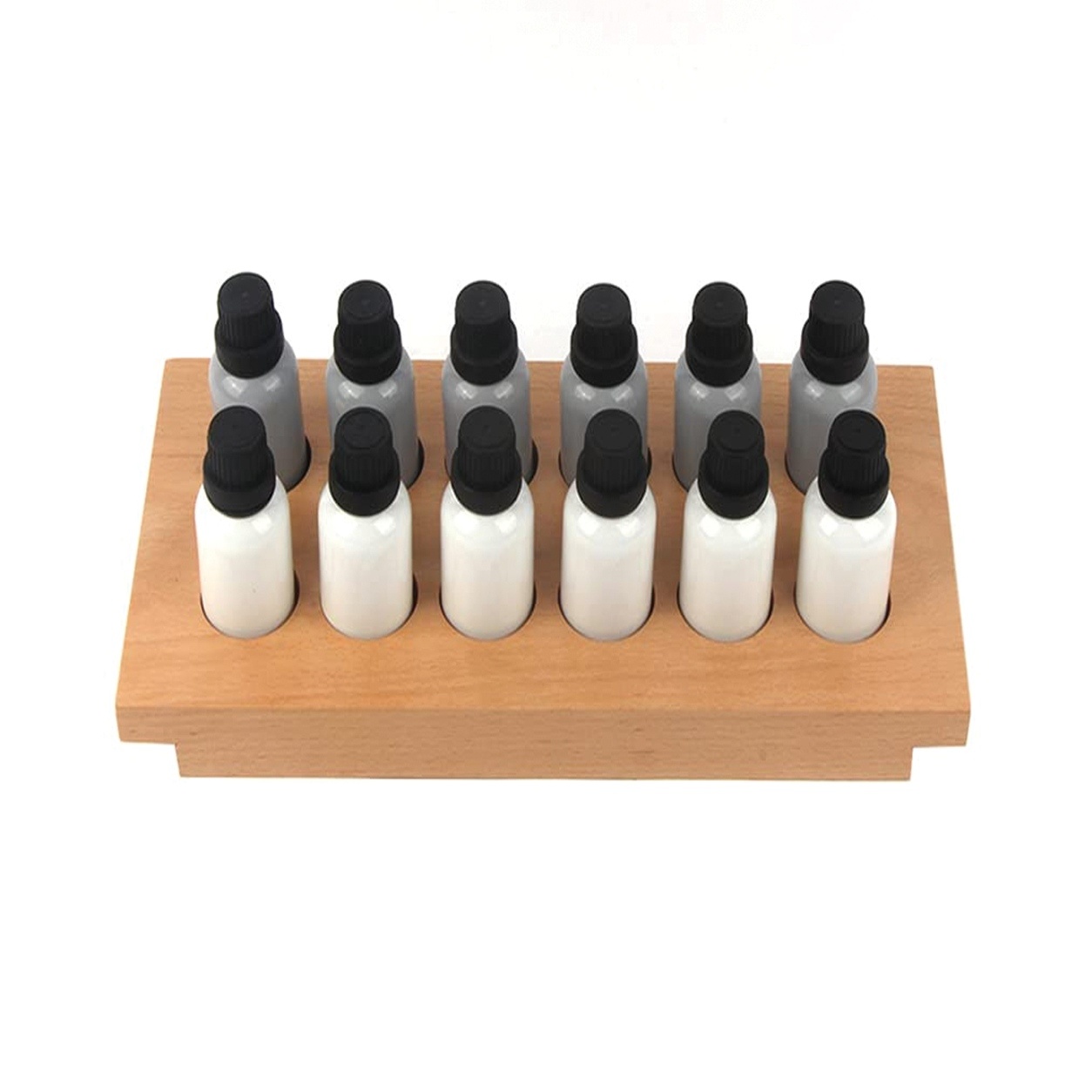 Montessori Smelling Bottles – Wooden Olfactory Sensory Training Set (12 Bottles)