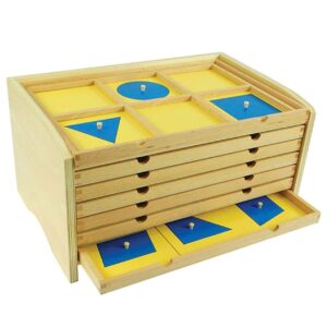 Montessori Wooden Geometric Shape Learning Cabinet