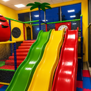 Indoor Jungle Gym Triple Slide Playset