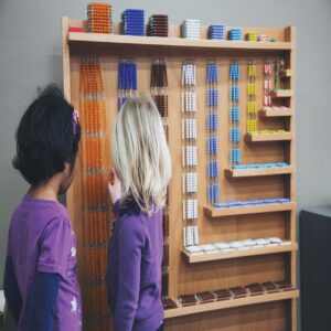 Montessori Bead Cabinet, Complete Golden Bead & Bead Stair Mathematics Learning Set