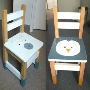 Woodland Animal Kids Wooden Chair Set