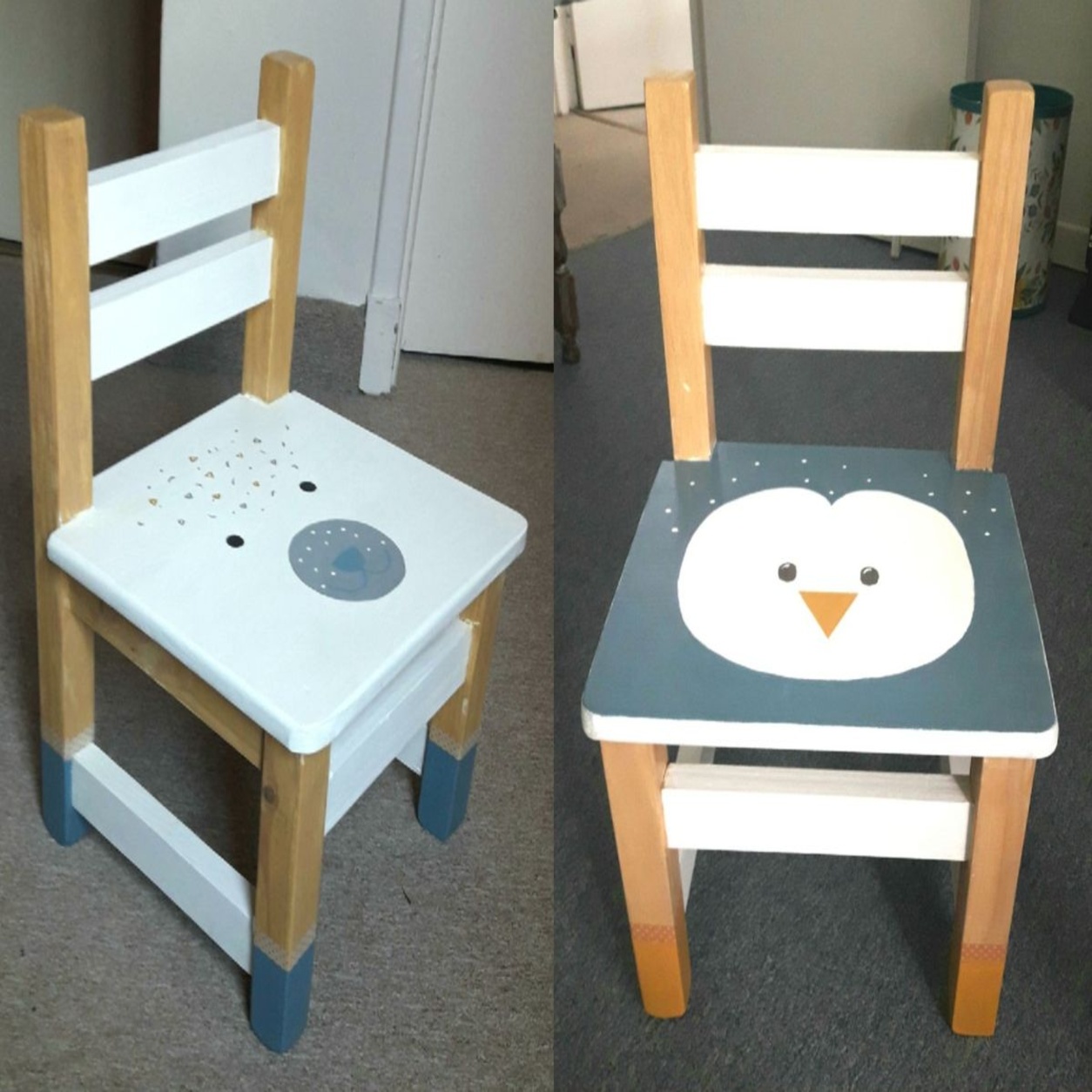 Woodland Animal Kids Wooden Chair Set