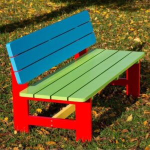 Colorful Outdoor Garden Bench