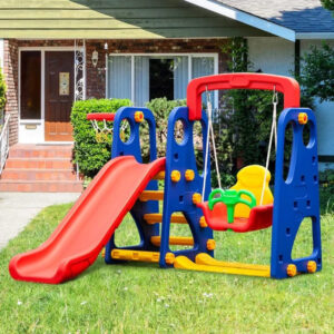 Heavy-Duty Plastic Garden Playground Set for Children
