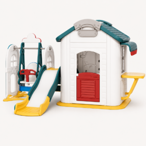 Preschool Playhouse with Slide and Swing
