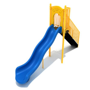 Commercial Outdoor Playground Slide with Platform & Safety Stairs