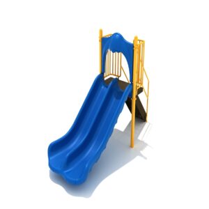 Commercial Double Lane Outdoor Playground Slide with Safety Platform