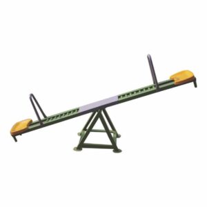 Heavy-Duty Two-Seater Kids Outdoor Playground Seesaw with Safety Handles & Footrests