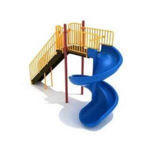 Commercial Outdoor Spiral Playground Slide with Safety Platform