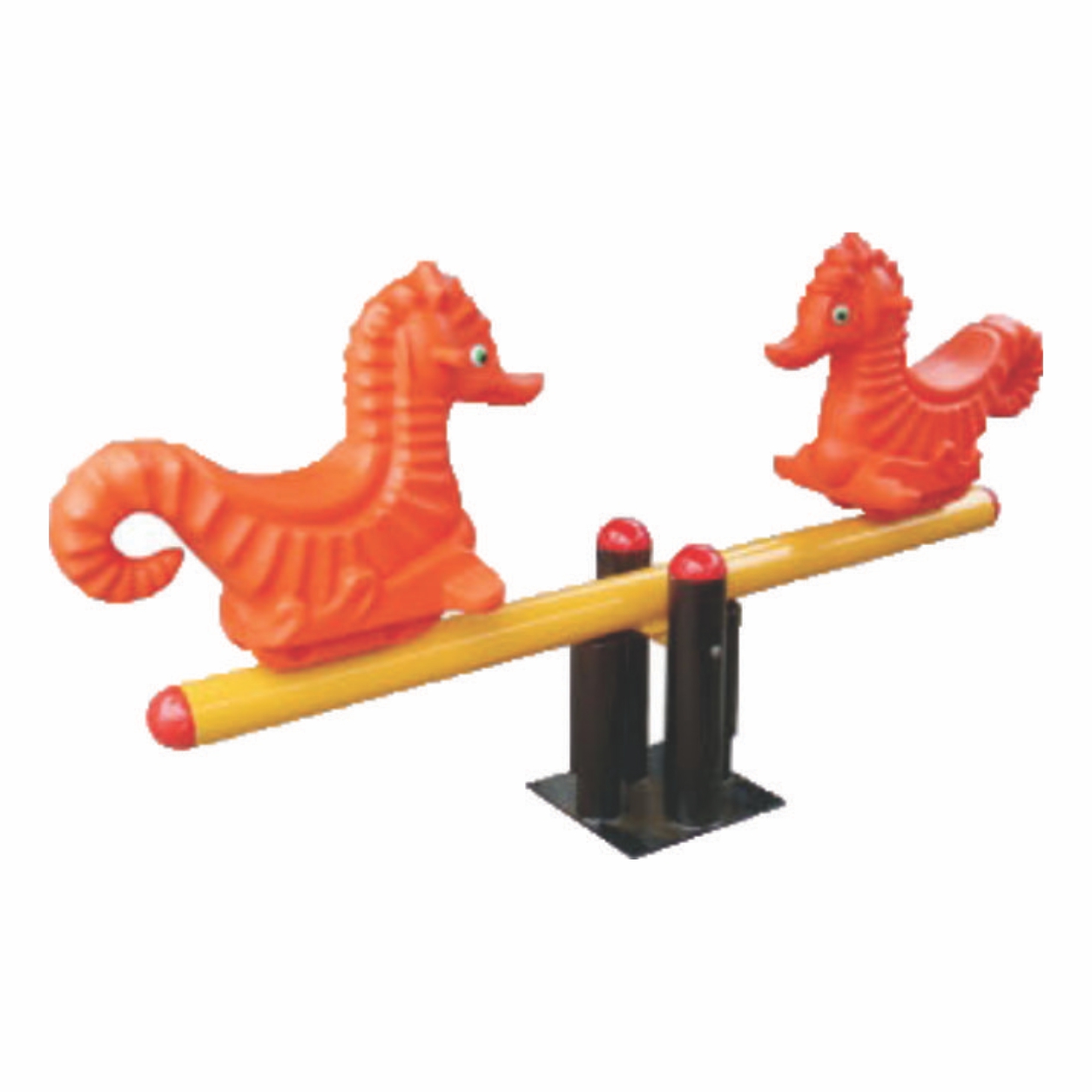 Seahorse-Shaped Two-Seater Kids Outdoor Playground Seesaw