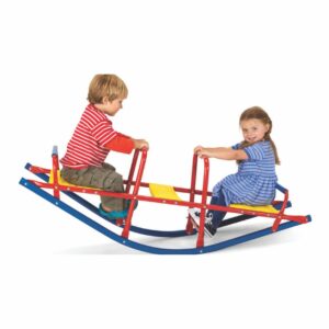 Two-Seater Kids Rocking Seesaw with Safety Handles