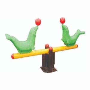 Seal-Shaped Kids Outdoor Seesaw