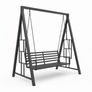 Heavy Duty Metal Garden Swing Bench for Patio & Backyard